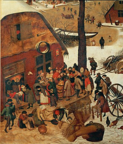 Betlehemin väestönlaskenta (maalaus puulle) tekijältä Pieter the Younger Brueghel