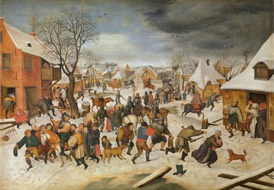 Lasten joukkomurha Betlehemissä (öljy paneelille) tekijältä Pieter the Younger Brueghel