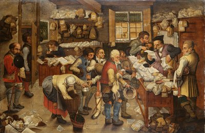 Kymmenysten maksaminen, 1619 tekijältä Pieter Brueghel the Younger