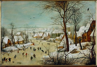 Talvimaisema (maalaus tammipuulle) tekijältä Pieter the Younger Brueghel