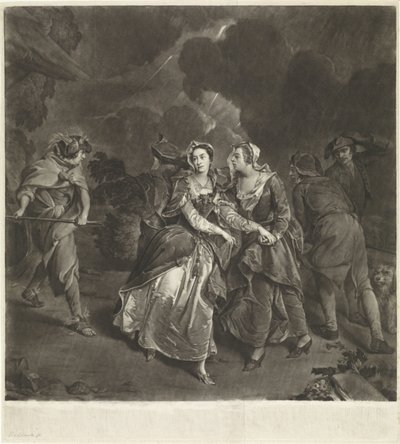 Näyttelijä Susannah Maria Cibber Cordeliana tekijältä Pieter van Bleeck