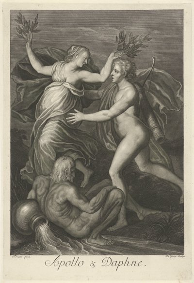 Apollo ja Daphne (otsikko esineessä) Mytologiset rakkaustarinat (sarjan nimi) tekijältä Pieter van Gunst