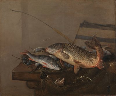 Asetelma kalan kanssa tekijältä Pieter van Noort