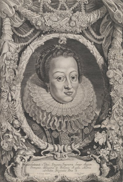 Eleonora, Ferdinand II:n vaimo, sarjasta Ferdinandus II et III Imperatorum Domu..., n. 1625 tekijältä Pieter van Sompel