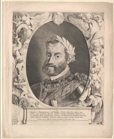 Pyhän Rooman keisari Kaarle V (painettu) tekijältä Pieter van Sompel