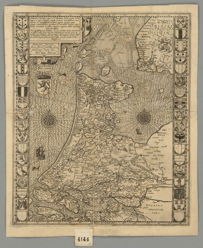 1596 Alankomaat Comitatus Kaerius tekijältä Pieter van den Keere