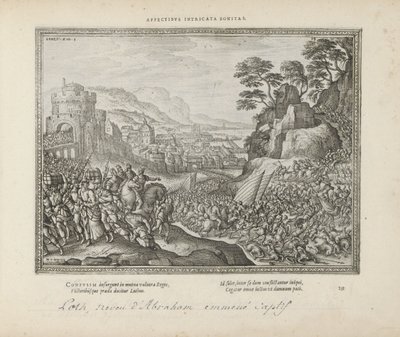 Lot wordt wegvoeder uit Sodom Kiintymyksen sotkeutunut hyvyys (otsikko esineessä) Pyhät tunnukset ja molempien testamenttien tärkeimmät historiat (Oude Testament) (sarjan nimi) Kirjojen kuvia ja hahmoja (sarjan nimi) tekijältä Pieter van der Borcht (I)