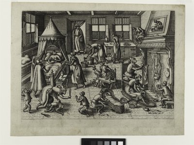 The Nursery, n. 1585 (etsaus) tekijältä Pieter van der Borcht
