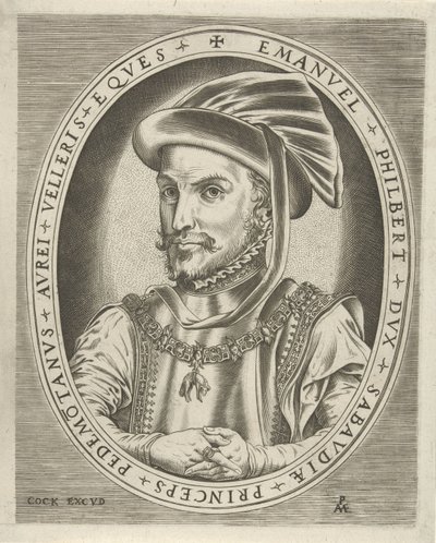 Savoyn herttuan Emanuel Philibertin muotokuva Hallittajien muotokuvia (sarjan nimi) tekijältä Pieter van der Heyden