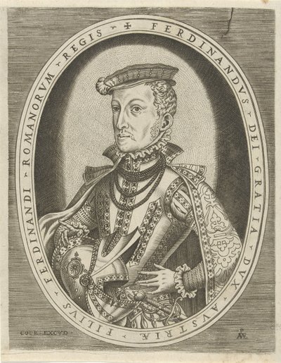 Ferdinand II Tirolilaisen muotokuva Hallittajien muotokuvia (sarjan nimi) tekijältä Pieter van der Heyden