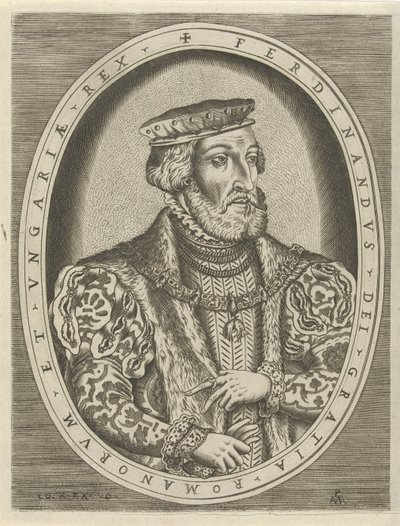 Muotokuva Ferdinand I:stä Habsburgista, Saksan keisarista Hallittajien muotokuvia (sarjan nimi) tekijältä Pieter van der Heyden
