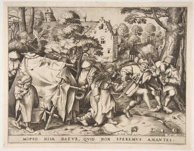 Likainen morsian tai Mopsuksen ja Nisan häät, 1570. tekijältä Pieter van der Heyden