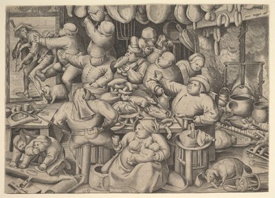 Lihava keittiö, 1563. tekijältä Pieter van der Heyden
