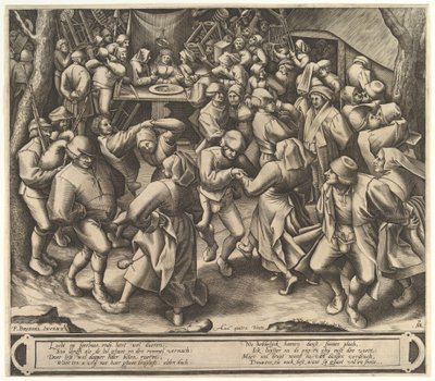 Talonpoikien häätanssi, vuoden 1570 jälkeen. tekijältä Pieter van der Heyden