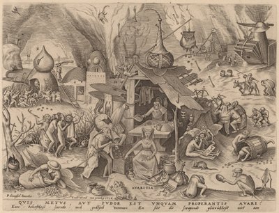 Ahneus tekijältä Pieter van der Heyden after Pieter Bruegel the Elder