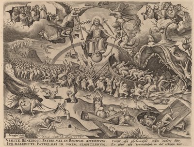 Viimeinen tuomio tekijältä Pieter van der Heyden after Pieter Bruegel the Elder