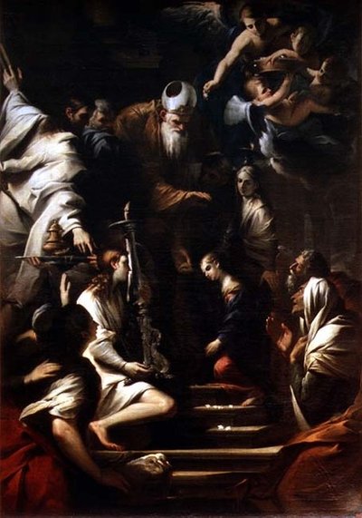 Neitsyt Marian esittely, 1640-luvun alku tekijältä Pietro Testa