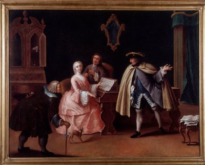 Musiikkitunti (maalaus tekijältä Pietro (after) Longhi