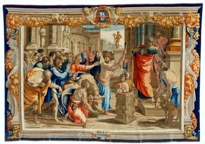 Seitsemännentoista vuosisadan kuvakudos, joka kuvaa Lystran uhria tekijältä Pietro 1579 1669 Fevère