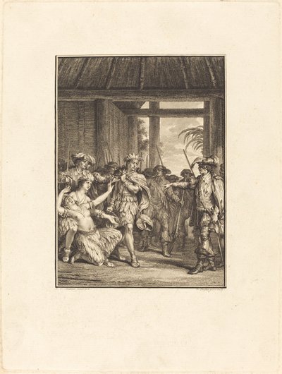 Uuden maailman löytäminen tekijältä Pietro Antonio Martini after Jean Michel Moreau