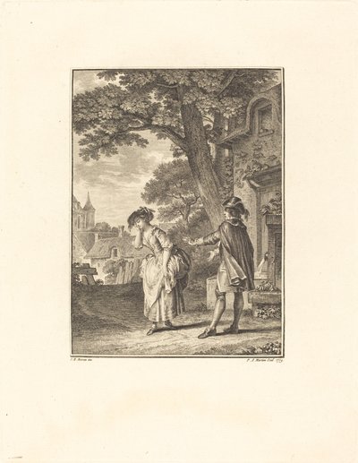 Kylän ennustaja (Colette Weeping) tekijältä Pietro Antonio Martini after Jean Michel Moreau