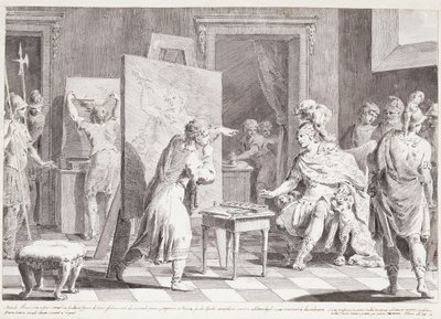 Aleksanteri Suuri Appellesin studiossa tekijältä Pietro Antonio Novelli