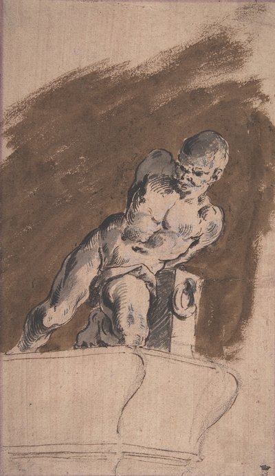Kahlittu alastonvanki, Pietro Taccan jälkeen, 1729-1804. tekijältä Pietro Antonio Novelli