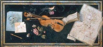 Pöytälevy Scagliola Florencen kanssa tekijältä Pietro Antonio Paolini