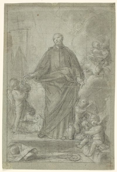 Sant Cajetan de Thiene (?) envoltat de puttinnish tekijältä Pietro Antonio de Pietri