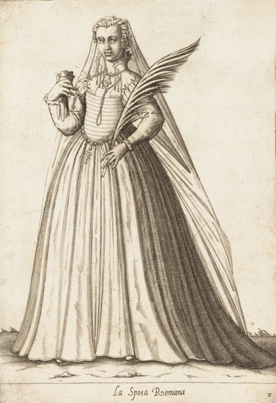 Roomalainen morsian morsian, n. 1580. tekijältä Pietro Bertelli.