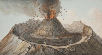 Kilpi IX Campi Phlegraeilta: William Hamiltonin havaintoja kahden Sisilian tulivuorista, 1776 (käsinvärinen kaiverrus) tekijältä Pietro Fabris