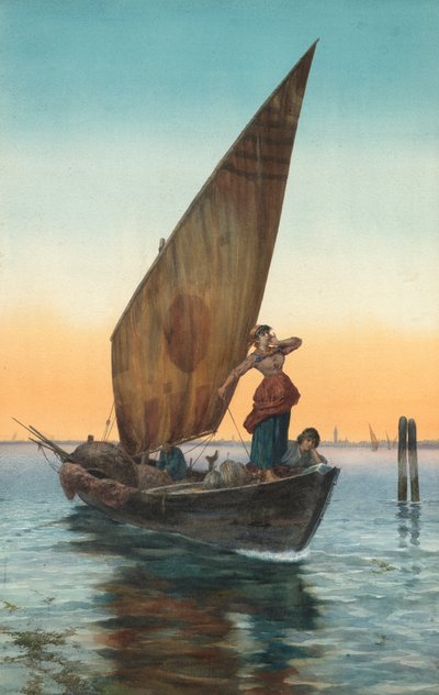 Grand Canal, Venetsia, 1800-luvun loppu - 1900-luvun alku. tekijältä Pietro Gabrini