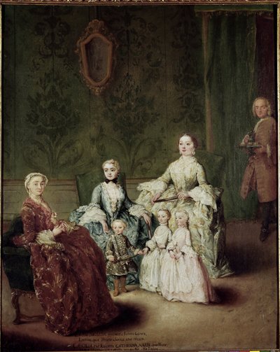 Sagredon perheen muotokuva. Pietro Longhin (1702-1785) maalaus tekijältä Pietro Longhi