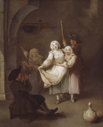 The Dance, n. 1750 (öljy kankaalle) tekijältä Pietro Longhi