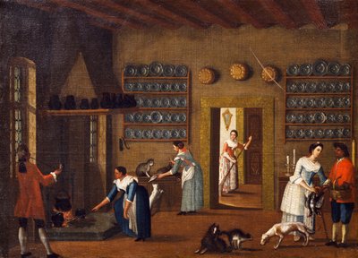 Keittiö huvilassa, Pietro Longhin koulusta tekijältä Pietro Longhi