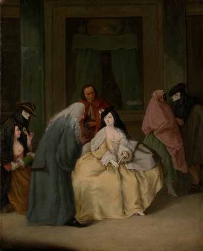Kokous, n. 1746 (öljy kankaalle) tekijältä Pietro Longhi