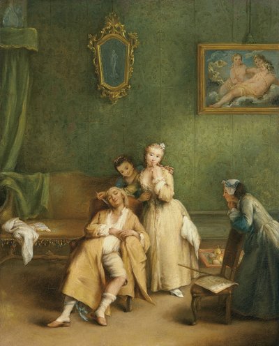 The Tickle, c. 1755 tekijältä Pietro Longhi