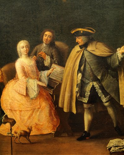 Musiikinopettaja, Pietro Longhi (1701-1785) tekijältä Pietro Longhi