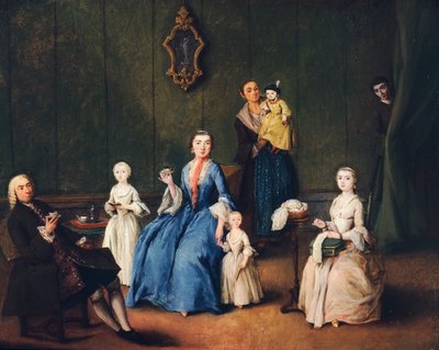 Venetsialainen perhe, kirjoittanut Pietro Longhi (1701-1785) tekijältä Pietro Longhi