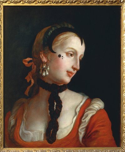 Venetsia: Nainen kauneuspisteellä, kirjoittanut Pietro Longhi tekijältä Pietro Longhi