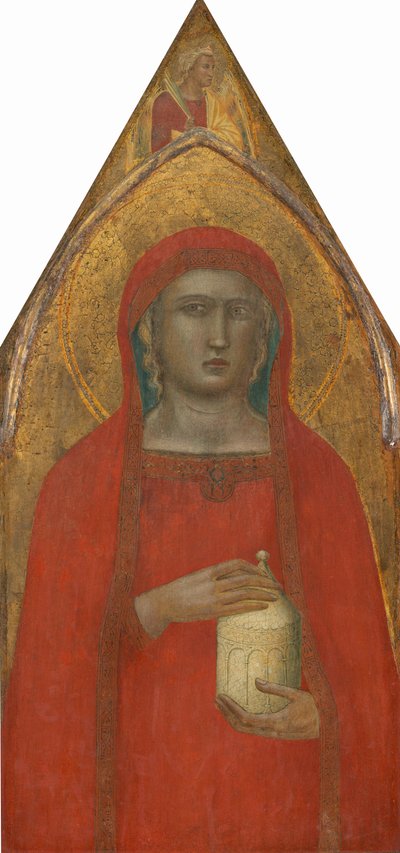 Santa Maria Magdalena, amb un àngel [tauler esquerre]finès tekijältä Pietro Lorenzetti