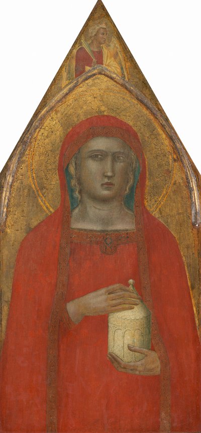 Pyhä Maria Magdaleena, enkeli [vasen paneeli], luultavasti 1340. tekijältä Pietro Lorenzetti