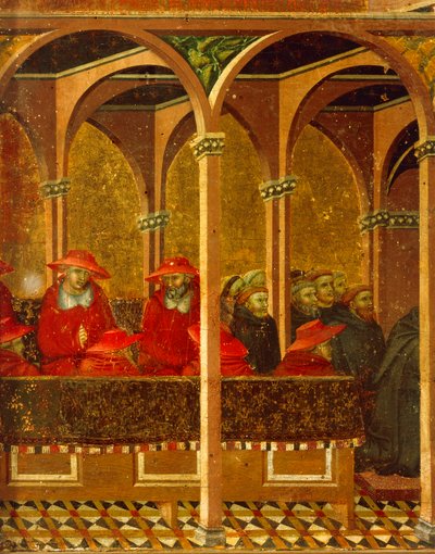 Paavi Honorius IV hyväksyi uuden karmeliitin tavan tekijältä Pietro Lorenzetti