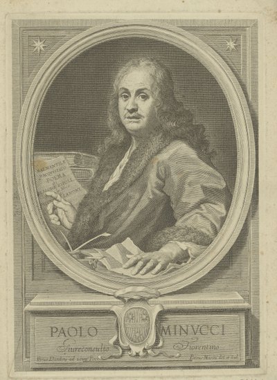 Runoilija Paolo Minuccin muotokuva 1606-1695, 1720-luku. tekijältä Pietro Masini