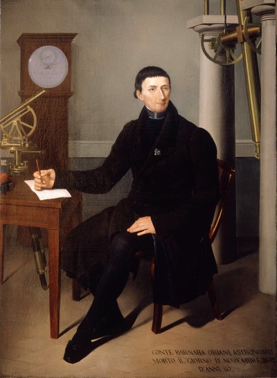 Barnaba Orianin muotokuva, tähtitieteilijä (1752 - 1832), N. Carducci. 1800-luvun maalaus. tekijältä Pietro Narducci