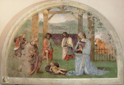 Paimenten palvonta tekijältä Pietro Perugino