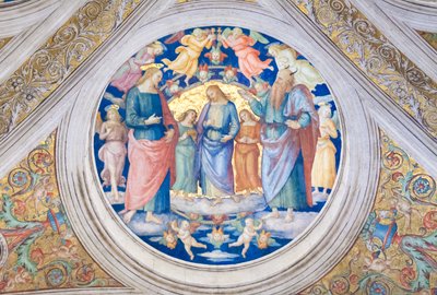 Kristus paholaisen kiusaamana tekijältä Pietro Perugino