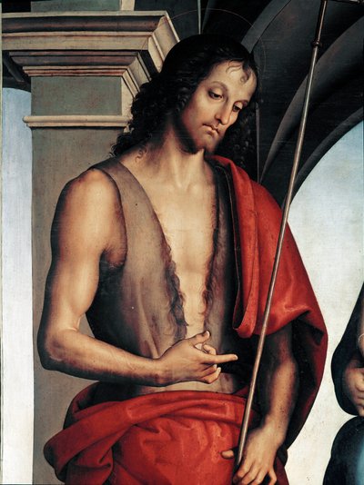 Yksityiskohta Pyhästä Johannes Kastajasta (maalaus tekijältä Pietro Perugino