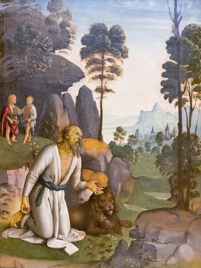 Pyhä Hieronymus katumuksessa tekijältä Pietro Perugino