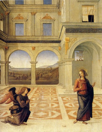 Ilmoitus, noin 1498 tekijältä Pietro Perugino